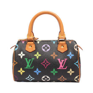 Louis Vuitton Speedy Monogram Multicolore Multicolor Handbag Black Mini